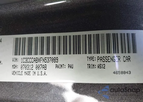 2015 Chrysler 200 Limited from USA, damaged, VIN 1C3CCCABXFN537089